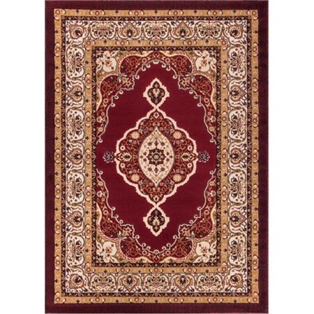 RICKIS RUGS Dulcet Isfahan Medallion Rug, Red - 5 ft. x 7 ft. 2 in. RI2433843
